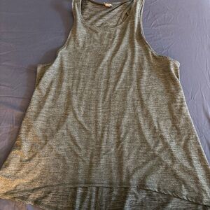 Yogalicious Green and Gray Tank Top with Comfort Fit